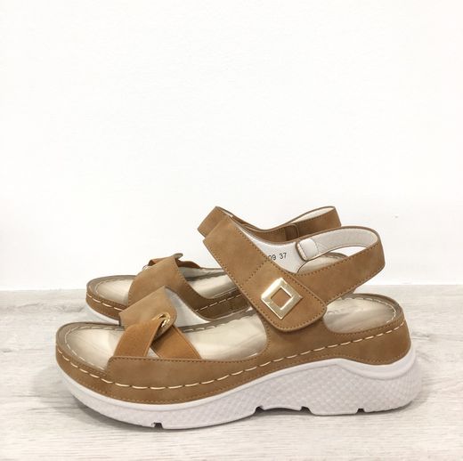 Sandalia Kenia Deportiva Para Mujer Camel
