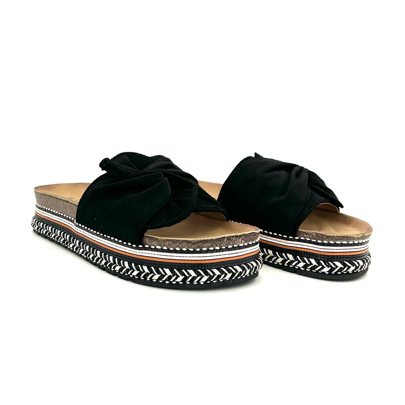 Sandalias lazo online negro