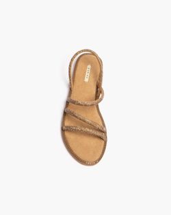 Sandalia Plana Brilli Brilli Camel marca Corina REF M4450