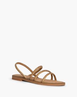 Sandalia Plana Brilli Brilli Camel marca Corina REF M4450