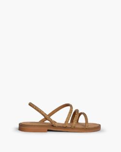 Sandalia Plana Brilli Brilli Camel marca Corina REF M4450