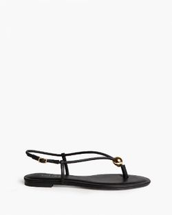 Sandália rasa com tiras, preta, marca Corina, REF M6456