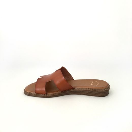 Sandalia Plana Retro Cuero