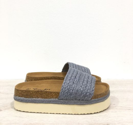 Sandalia Plataforma Bio Azul