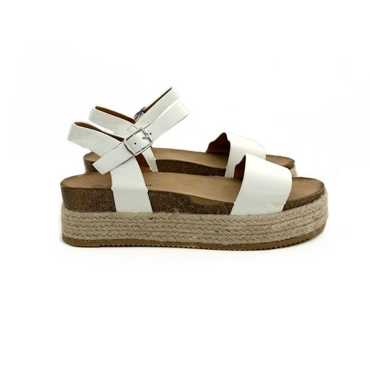 Sandalia Selena Con Plataforma Blanco