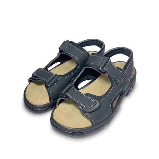 Sandália de couro todo terreno para homens preta