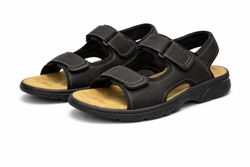 Sandalo da uomo in pelle per tutti i terreni nero