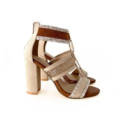 Bottines Femme À Talon Écru