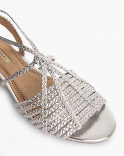 Sandalias Planas Plateado Marca Corina REF M4430