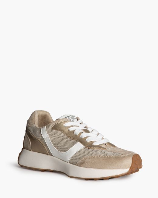 Sneakers in pelle scamosciata color oro Corina Brand REF M6070