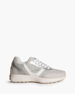 Sneakers in pelle scamosciata argento Corina Brand REF M6070