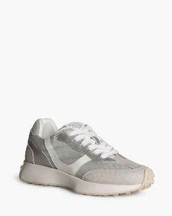 Sneakers in pelle scamosciata argento Corina Brand REF M6070