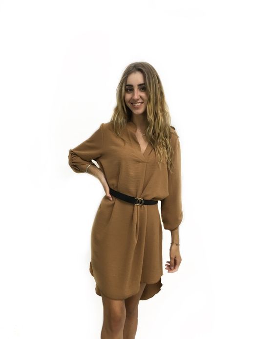 Vestido Oversize Camel