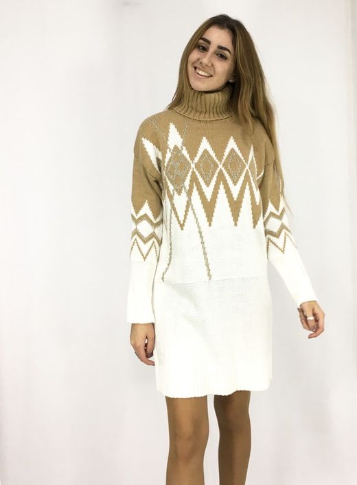 Vestido Punto Camel