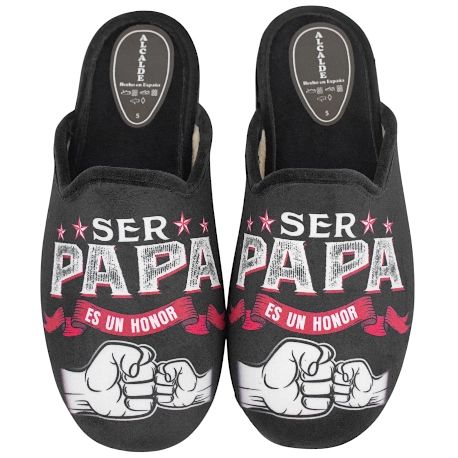 Zapatilla De Casa Para Papá Negro marca Alcalde REF. 33015