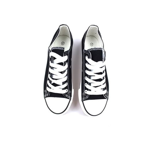 Zapatilla Tipo Converse Plana Negro