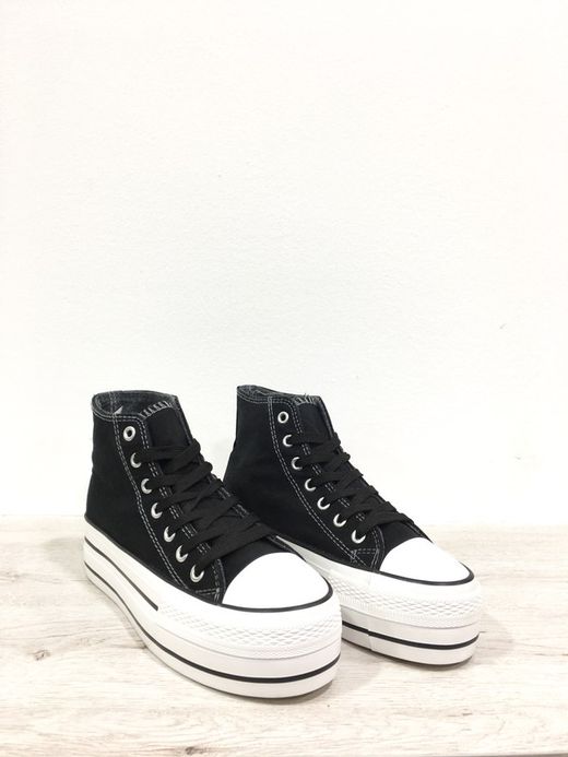 Zapatillas Negras Abotinadas Plataforma