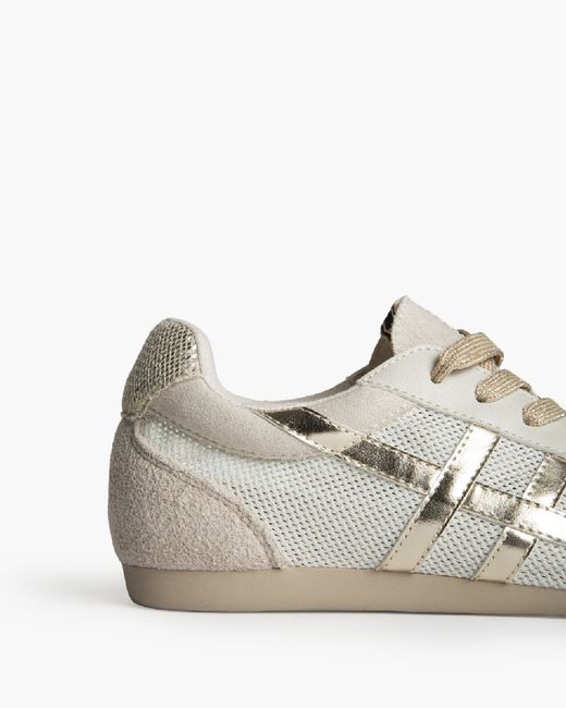 Sneakers retrò con ritagli in platino del marchio Corina REF M6035