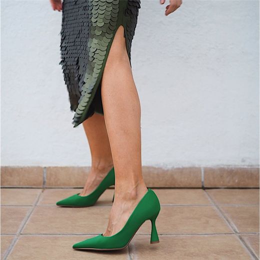 Zapato De Salón Verde Marca Corina REF M3190