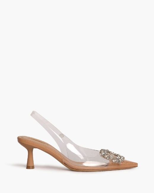 Zapato Destalonado Transparente con Joya marca Corina REF M4133