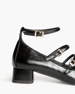 Scarpa Mary Jeane Con Tacco Quadrato Nero marca Corina M4665