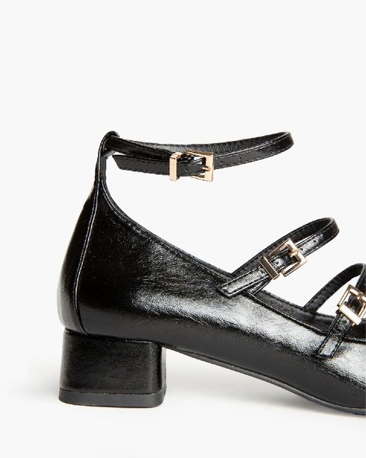 Scarpa Mary Jeane Con Tacco Quadrato Nero marca Corina M4665