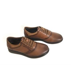 Zapato Plano Elástico Para Mujer Cuero