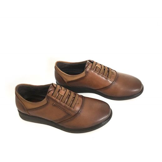 Zapato Plano Elástico Para Mujer Cuero