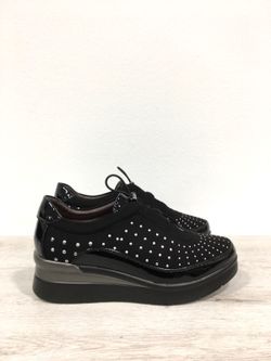 Zapato Tipo Bamba Con Cuña