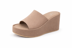 Clog Open Khaki Platform