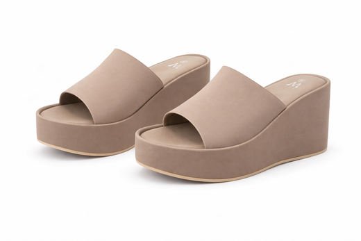Clog Open Khaki Platform